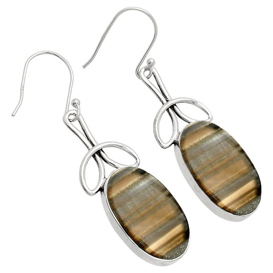 Natural Banded Onyx Earrings E-1197 SDE83732
