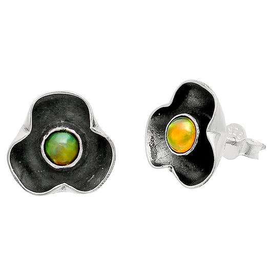 Natural Ethiopian Opal Stud Earrings E-1247 SDE83844