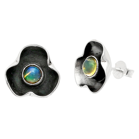 Natural Ethiopian Opal Stud Earrings E-1247 SDE83847
