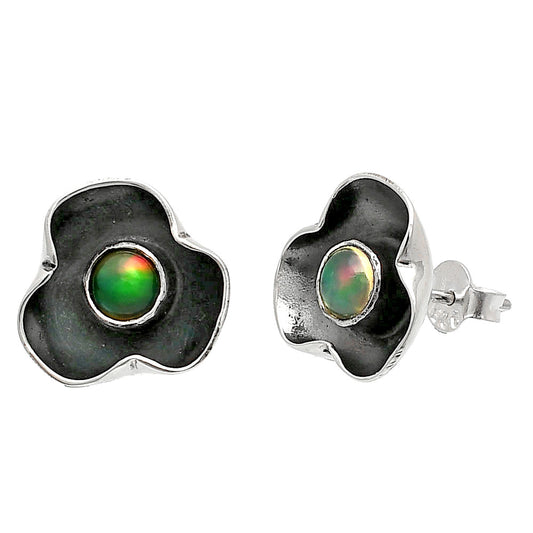 Natural Ethiopian Opal Stud Earrings E-1247 SDE83848
