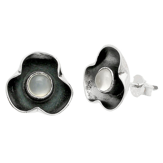 Natural Srilankan Moonstone Stud Earrings E-1247 SDE83849