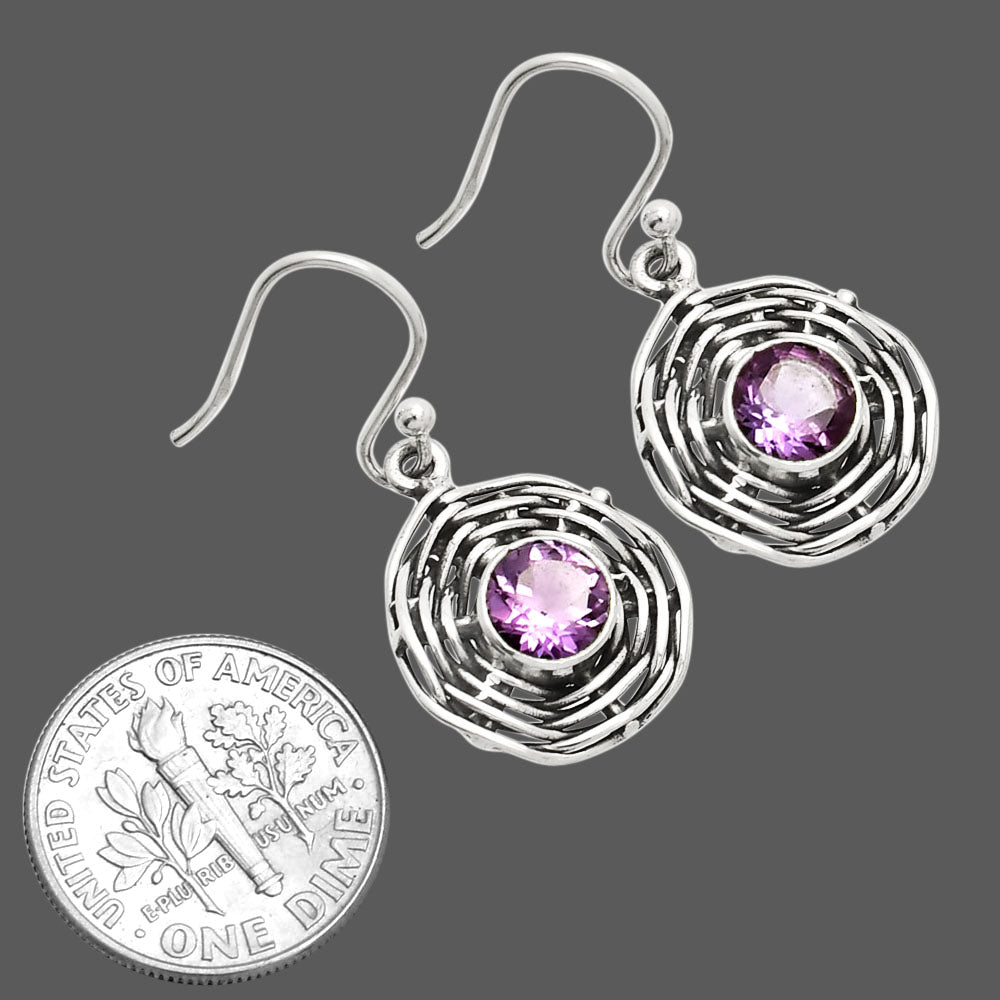 Natural African Amethyst Earrings E-1222 SDE84232