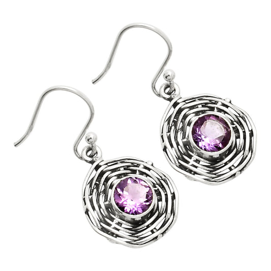 Natural African Amethyst Earrings E-1222 SDE84232