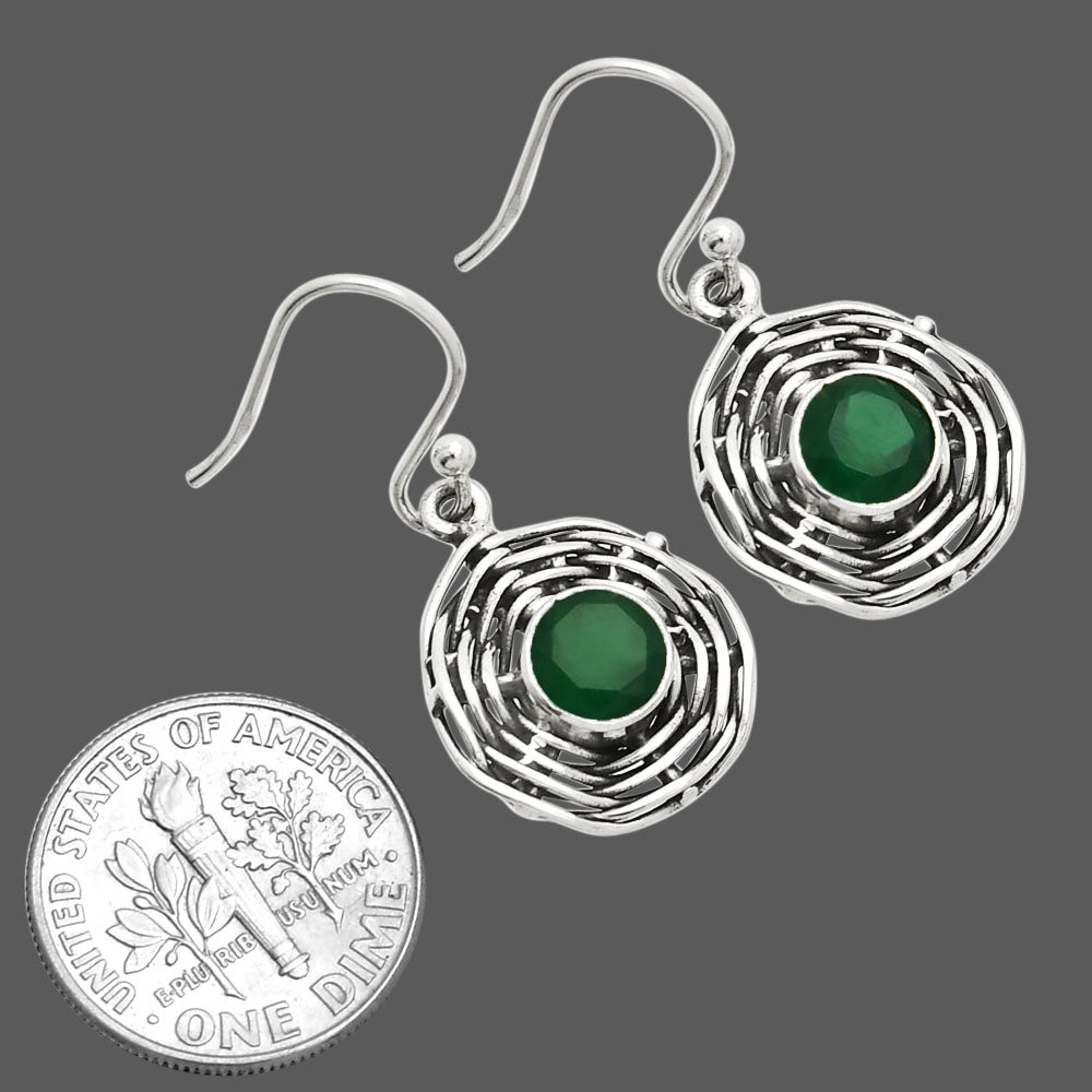 Natural Green Onyx Earrings E-1222 SDE84244