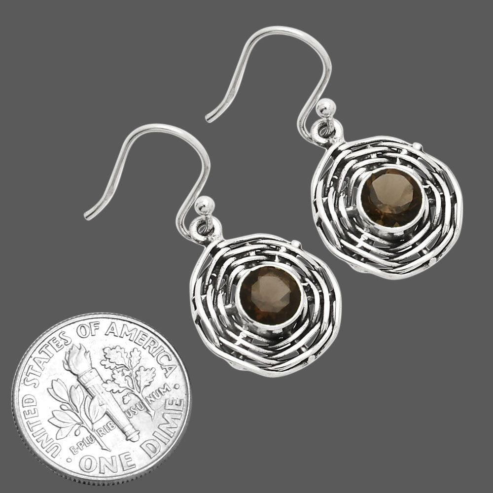 Natural Smoky Quartz - Brazil Earrings E-1222 SDE84246