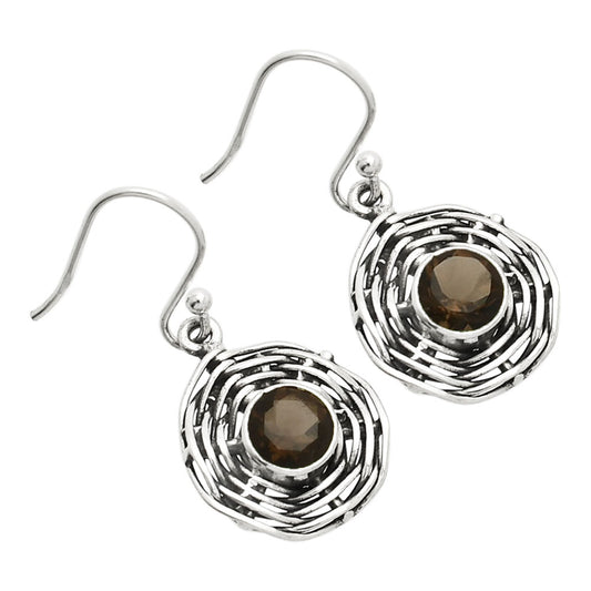 Natural Smoky Quartz - Brazil Earrings E-1222 SDE84246