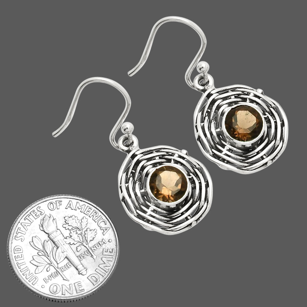 Natural Smoky Quartz - Brazil Earrings E-1222 SDE84248