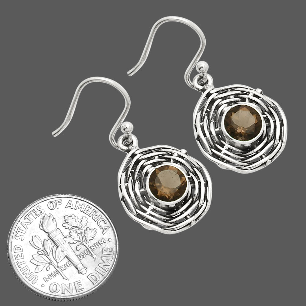 Natural Smoky Quartz - Brazil Earrings E-1222 SDE84250