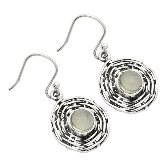 Prasiolite (Green Amethyst) Cab Earrings E-1222 SDE84251