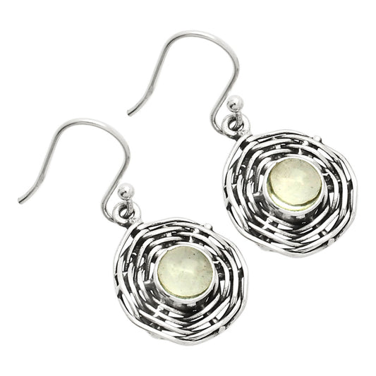Prasiolite (Green Amethyst) Cab Earrings E-1222 SDE84252