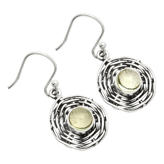 Prasiolite (Green Amethyst) Cab Earrings E-1222 SDE84253