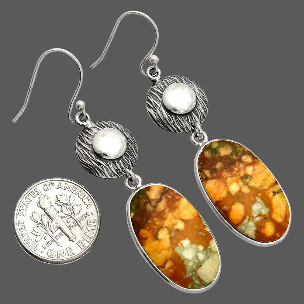 Natural Rocky Butte Picture Jasper Earrings E-1077 SDE84299
