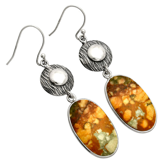 Natural Rocky Butte Picture Jasper Earrings E-1077 SDE84299