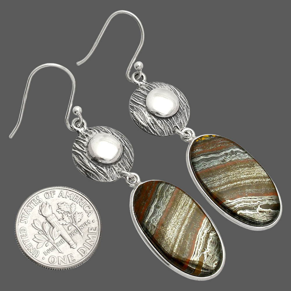 Natural Iron Tiger Eye Earrings E-1077 SDE84304