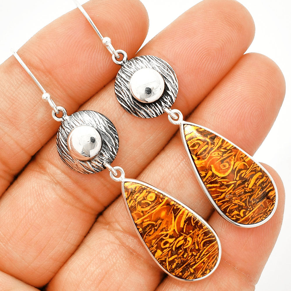 Coquina Fossil Jasper - India Earrings E-1077 SDE84329