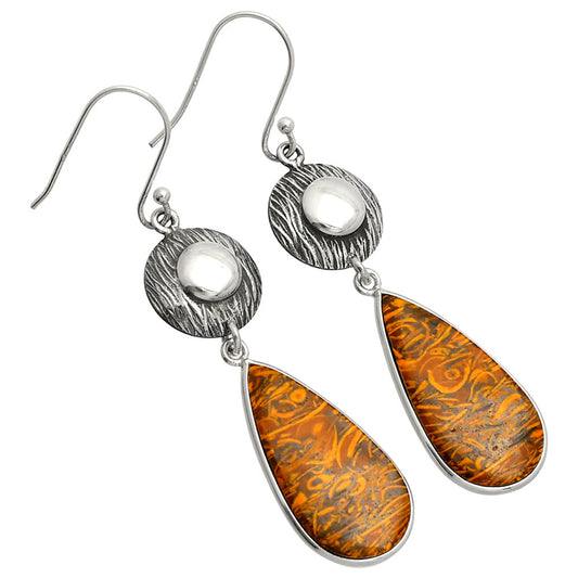 Coquina Fossil Jasper - India Earrings E-1077 SDE84329