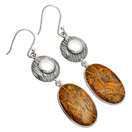 Coquina Fossil Jasper - India Earrings E-1077 SDE84342