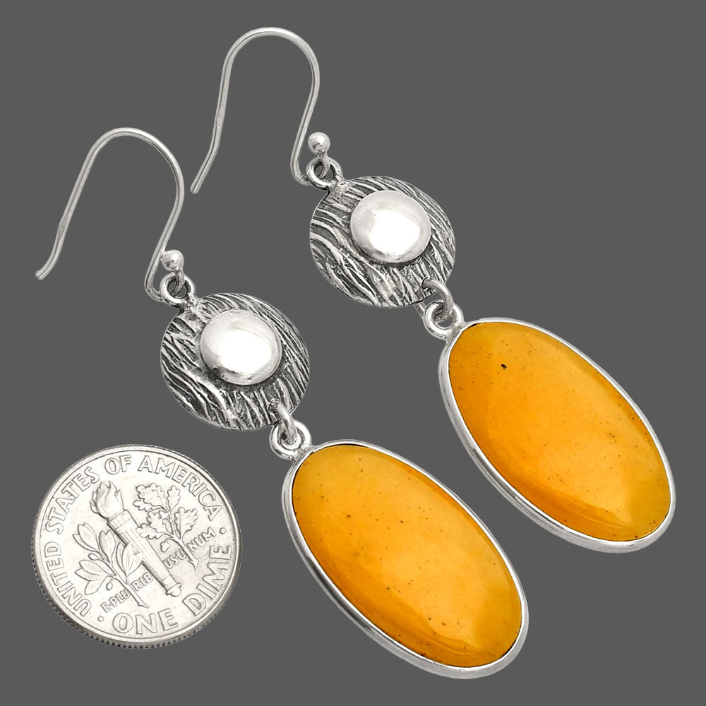 Natural Honey Aragonite Earrings E-1077 SDE84345