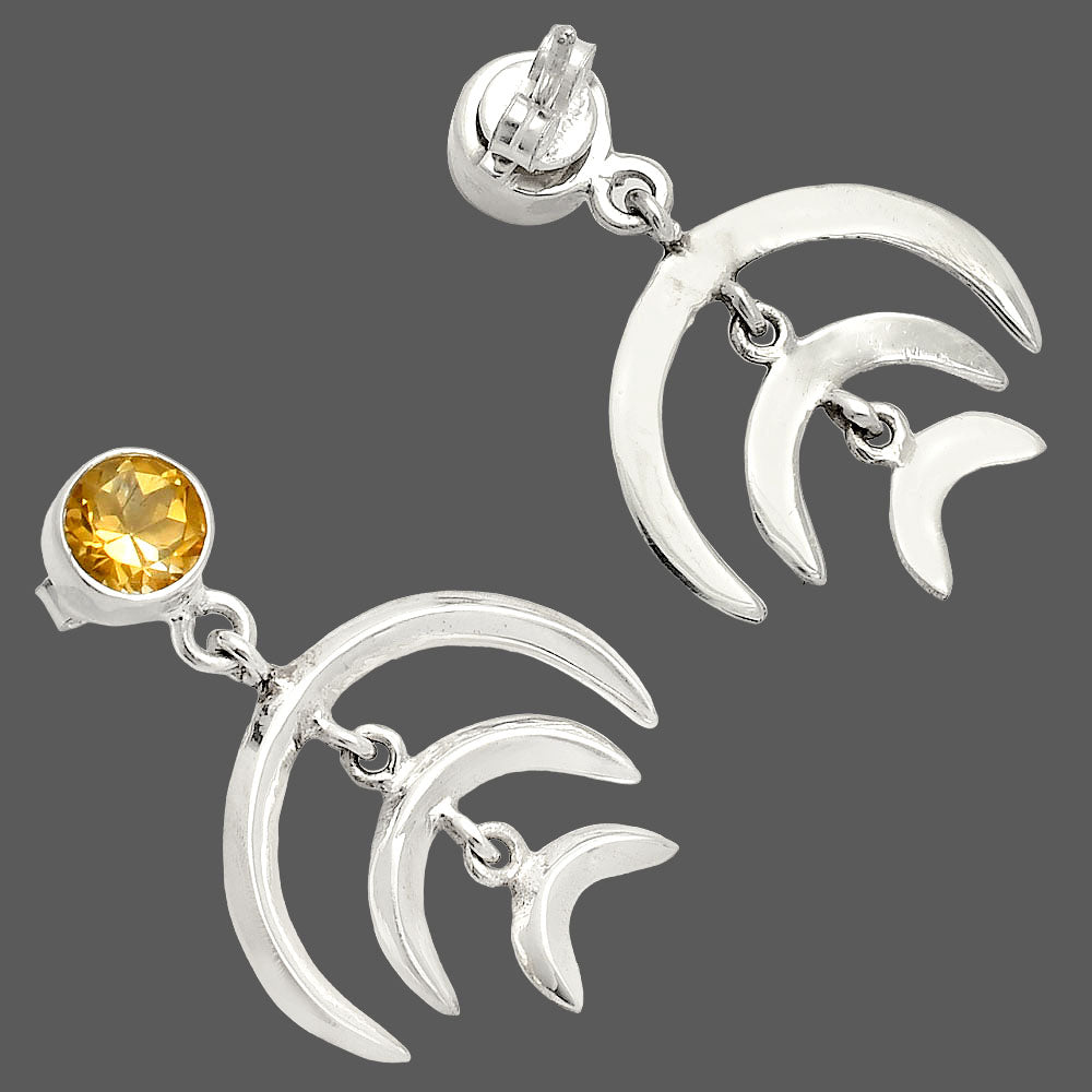 Natural Citrine Earrings E-1249 SDE84356