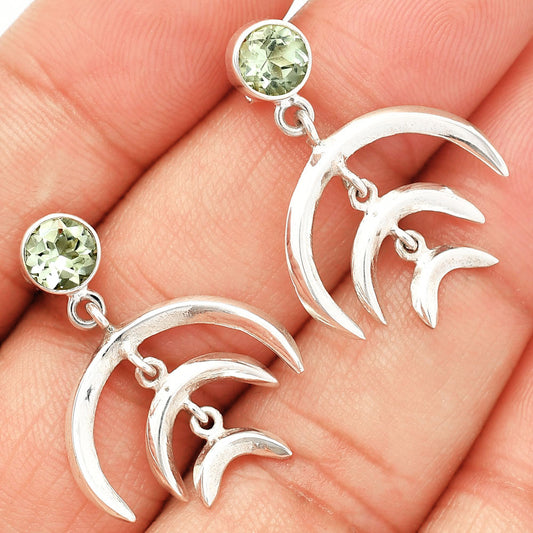 Prasiolite (Green Amethyst) - Brazil Earrings E-1249 SDE84358
