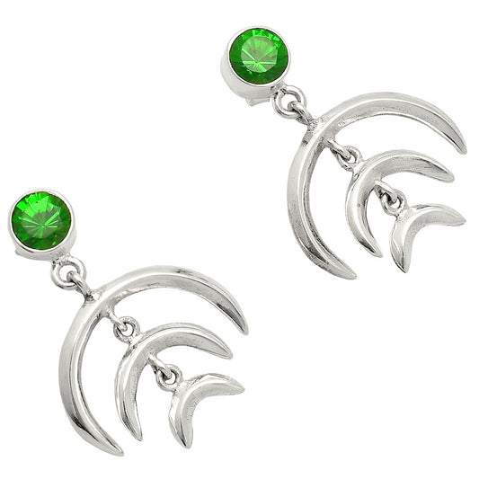 Lab Created Emerald Earrings E-1249 SDE84359