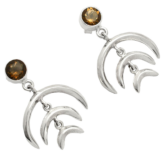 Natural Smoky Quartz - Brazil Earrings E-1249 SDE84361