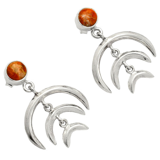 Natural Red Sponge Coral Earrings E-1249 SDE84370