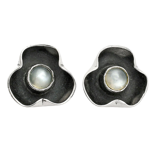 Natural Srilankan Moonstone Stud Earrings E-1247 SDE84426