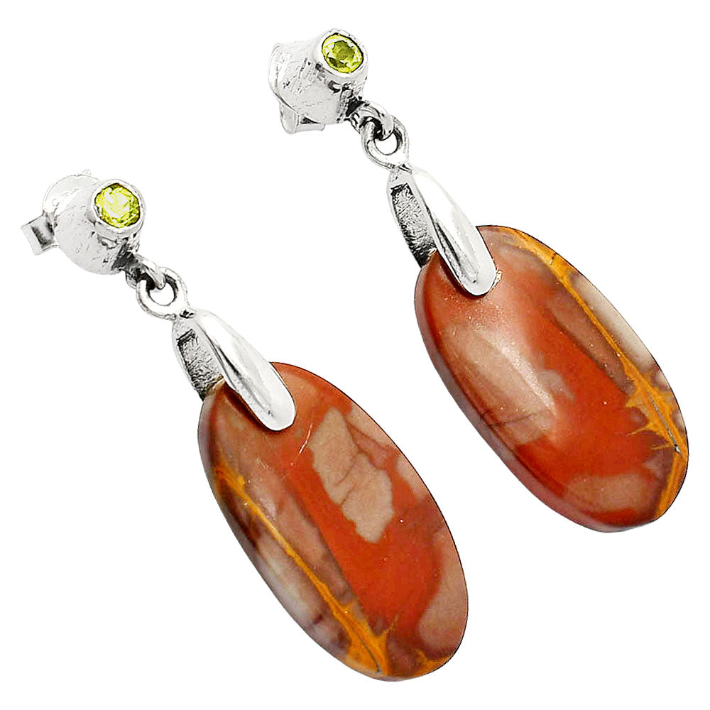 Natural Noreena Jasper & Peridot Earrings E-1120 SDE84658