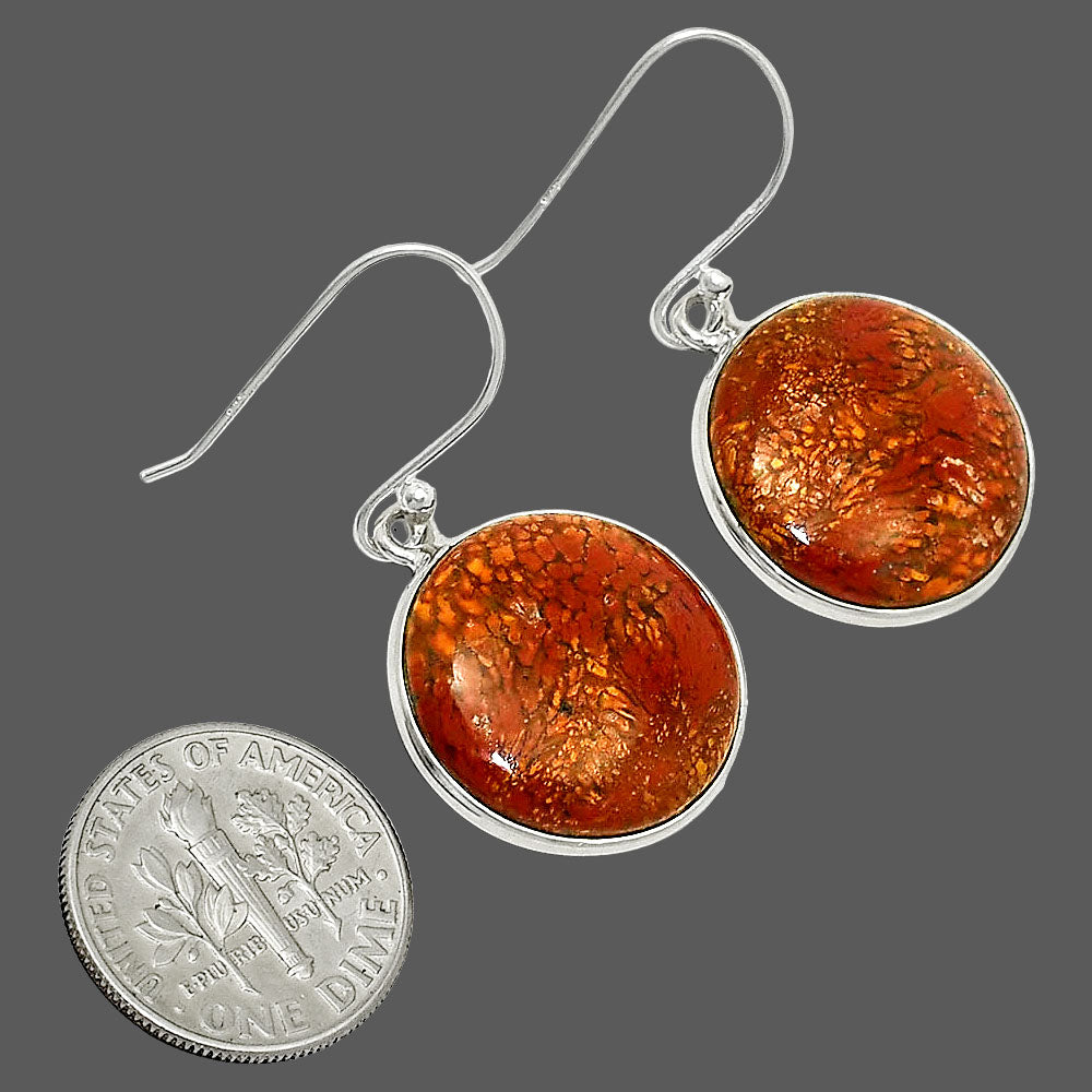 Natural Red Moss Agate Earrings E-1001 SDE84807