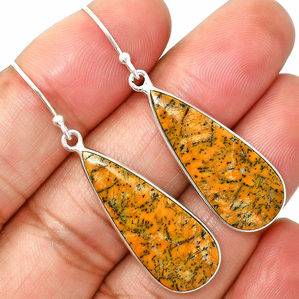Natural Honey Dendritic Opal Earrings E-1001 SDE84819