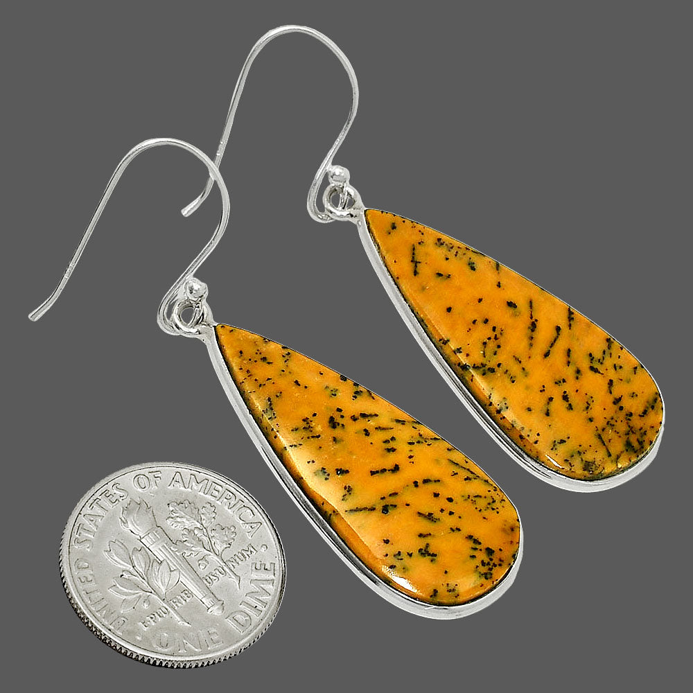 Natural Honey Dendritic Opal Earrings E-1001 SDE84874