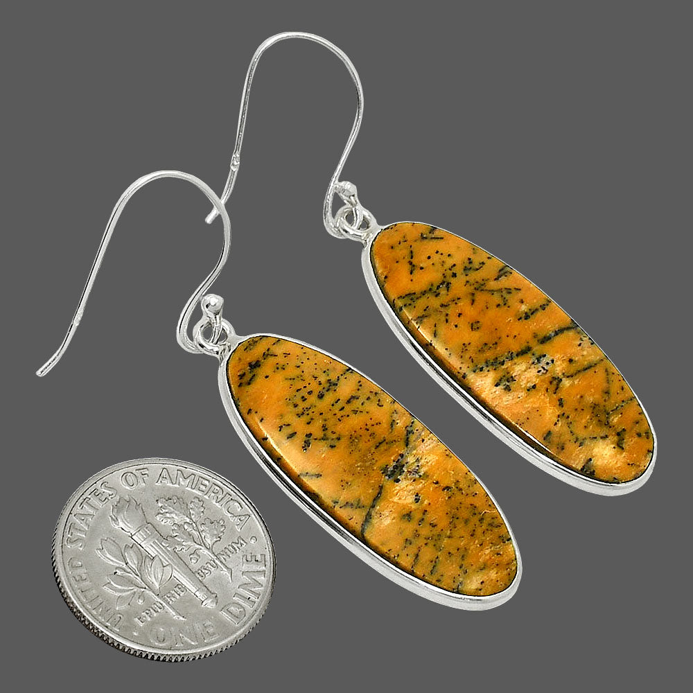 Natural Honey Dendritic Opal Earrings E-1001 SDE84878