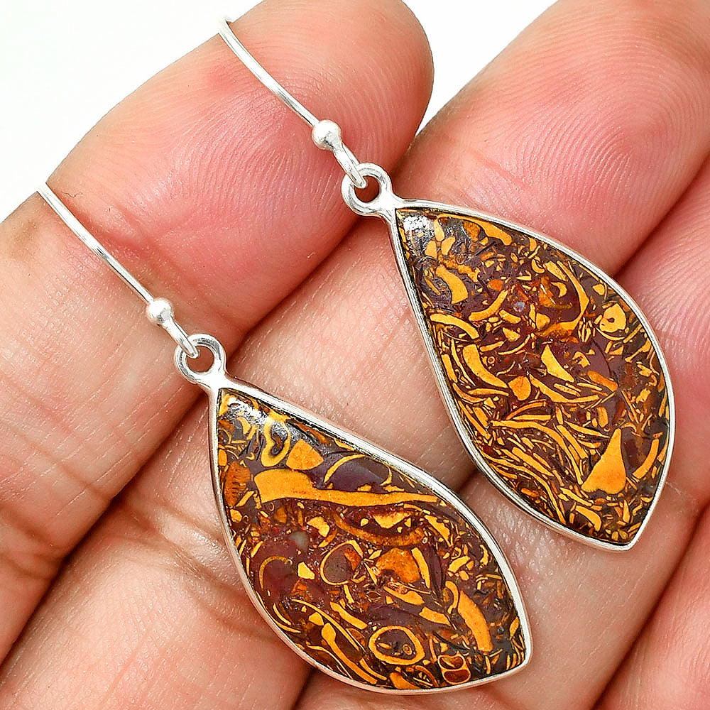 Coquina Fossil Jasper - India Earrings E-1001 SDE84915