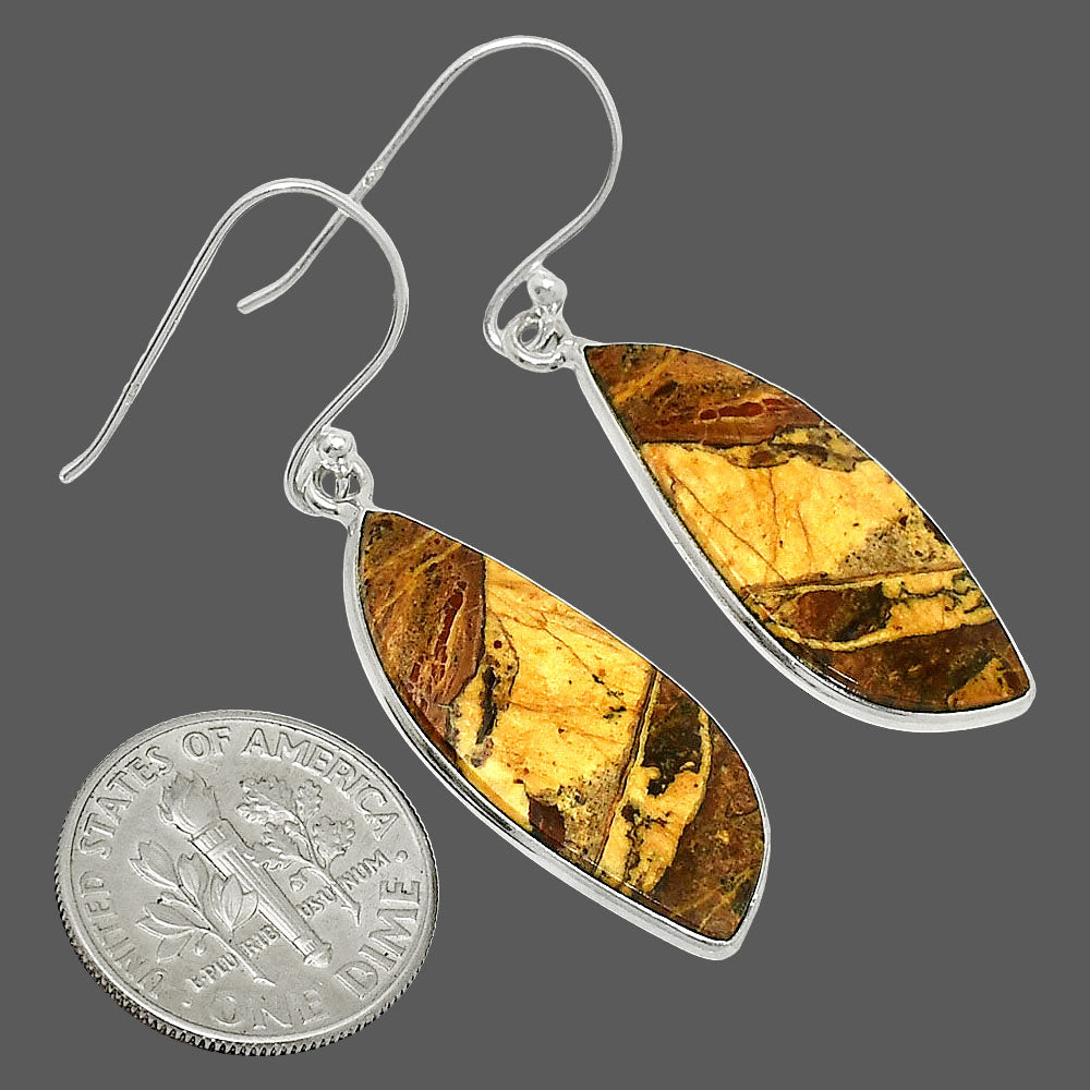 Natural Picture Jasper Earrings E-1001 SDE84924