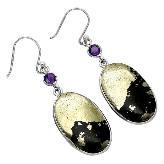 Apache Gold Healer's Gold & Amethyst Earrings E-1002 SDE85659