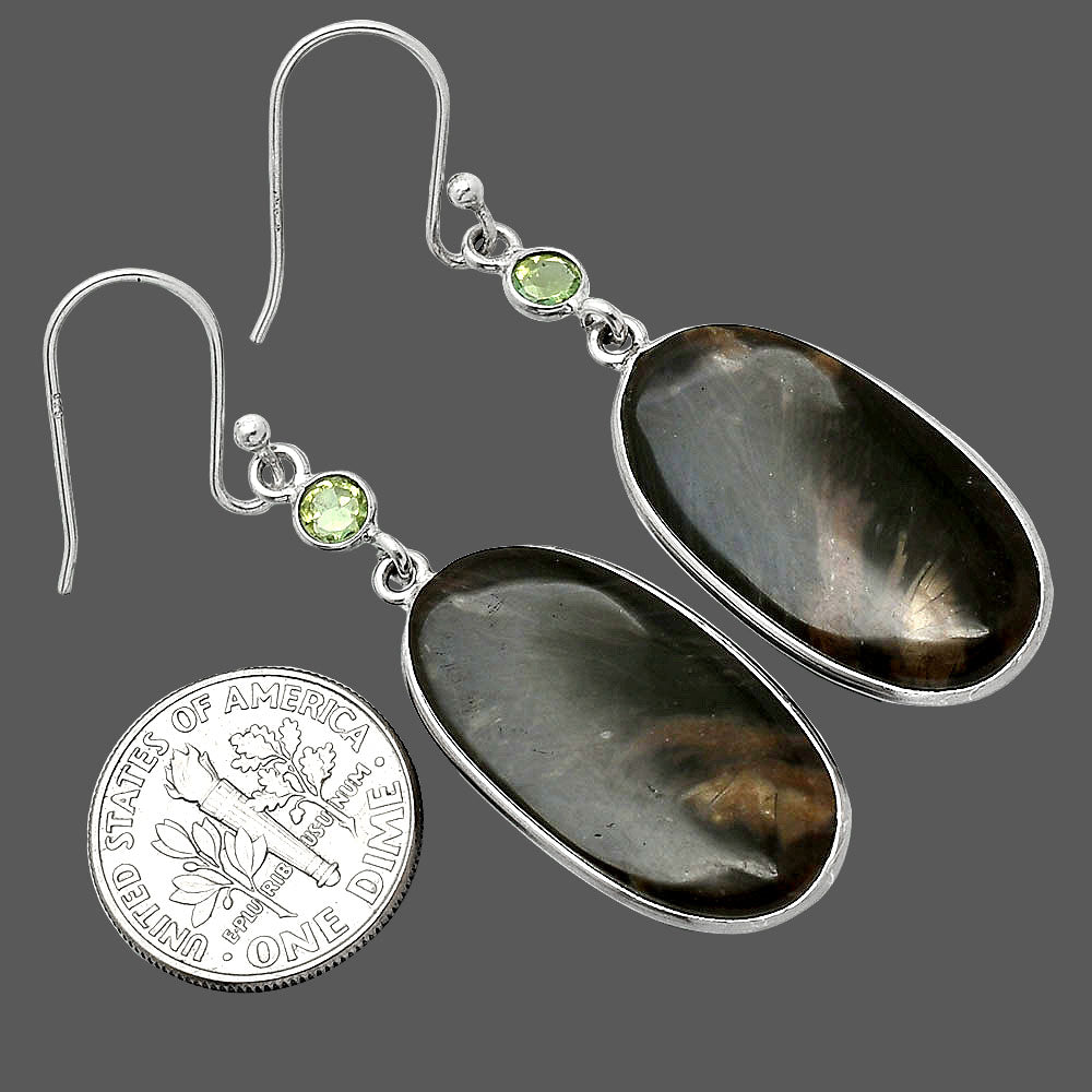 Natural Bat Cave Jasper & Peridot Earrings E-1002 SDE85699