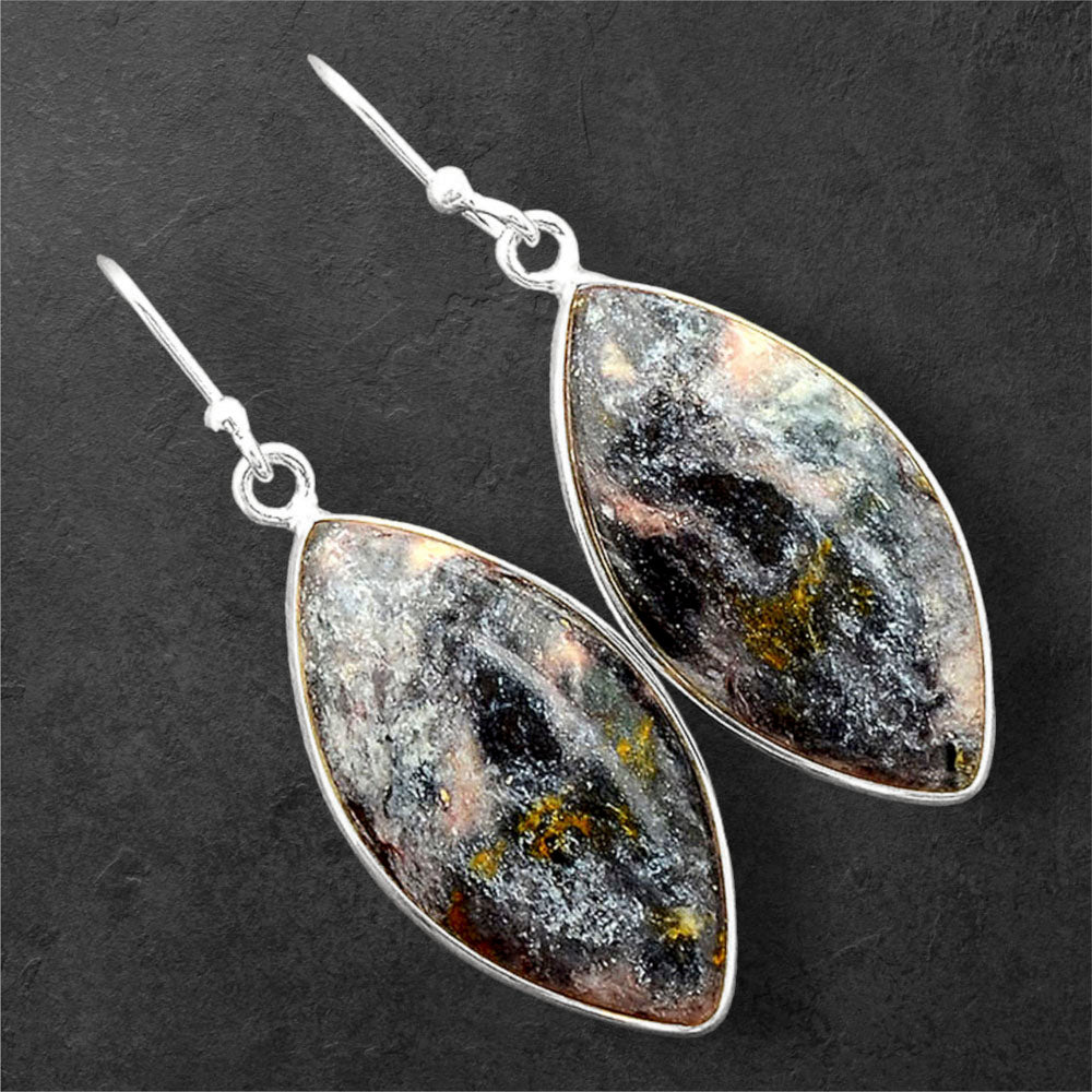 Natural Indian Blanket Jasper Earrings E-1001 SDE86170