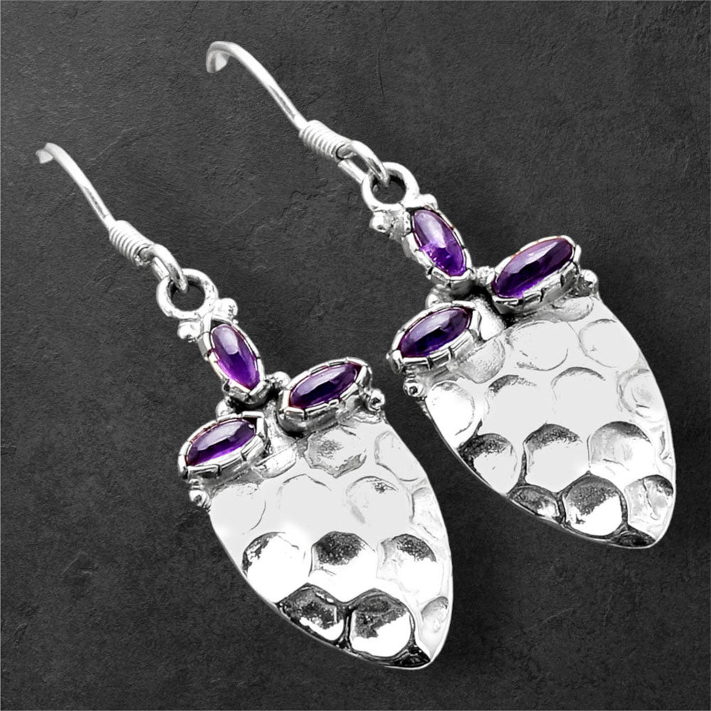 Natural Amethyst - Brazil Earrings SDE86173