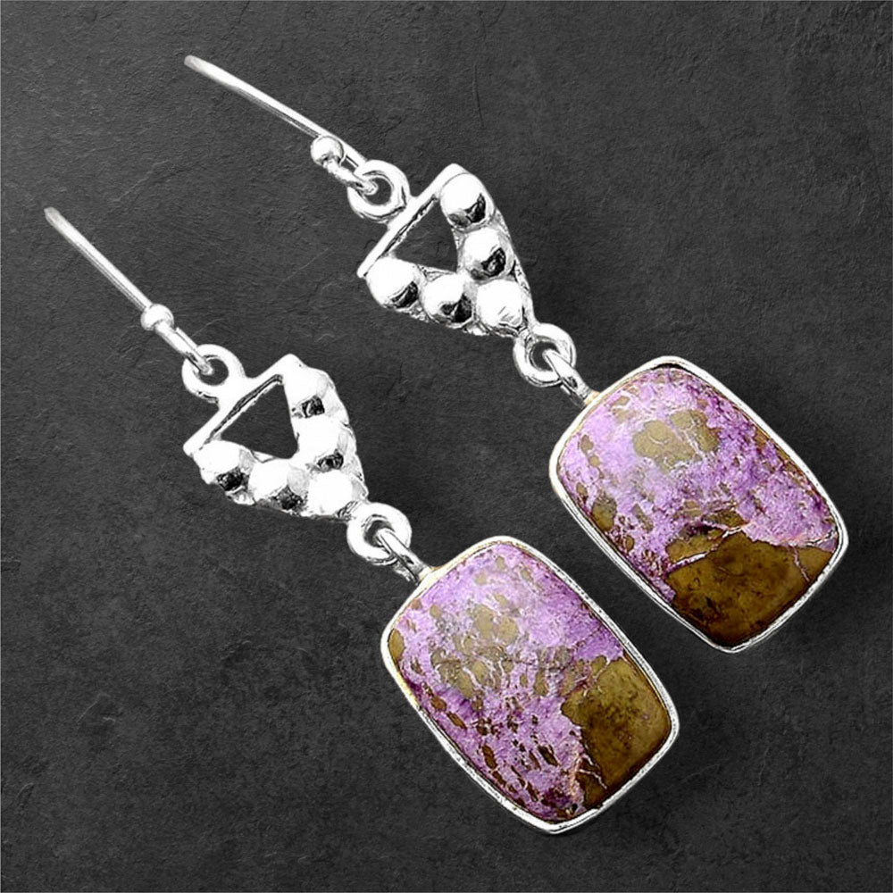 Natural Purpurite - South Africa Earrings E-1094 SDE86220