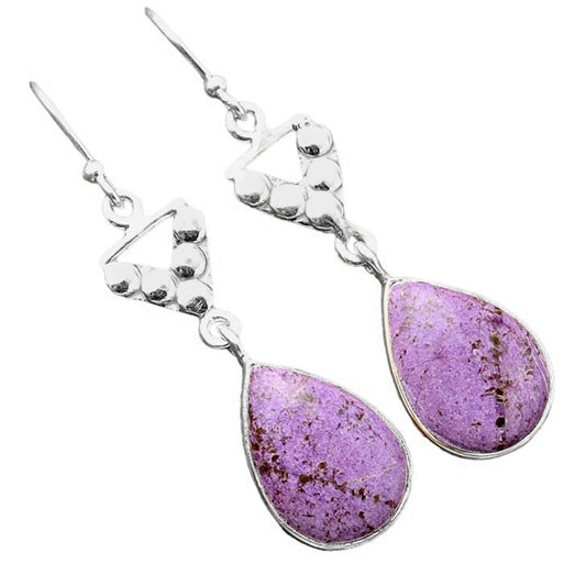 Natural Purpurite - South Africa Earrings E-1094 SDE86223