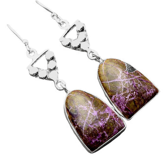 Natural Purpurite - South Africa Earrings E-1094 SDE86225