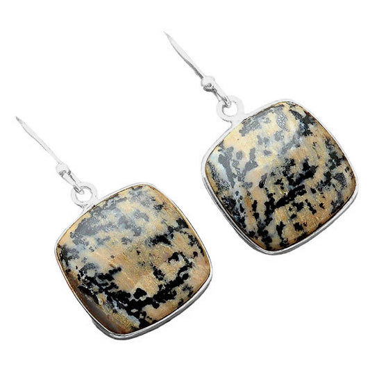 Natural Russian Honey Dendrite Opal Earrings E-1001 SDE86242