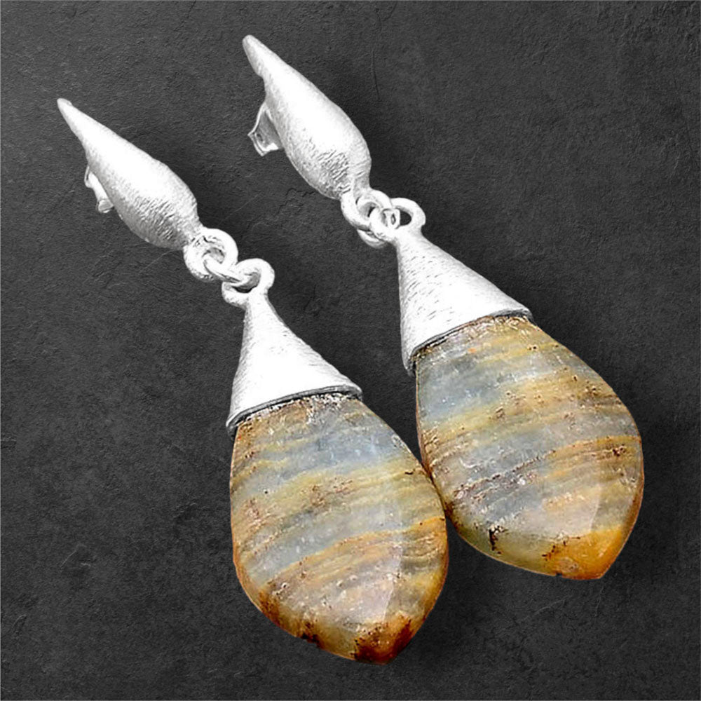 Natural Blue Aragonite Earrings E-1198 SDE86262