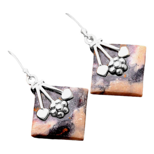 Natural Indian Blanket Jasper Earrings E-1233 SDE86298
