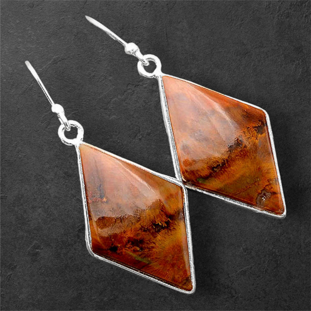 Natural Sandalwood Earrings E-1001 SDE86433