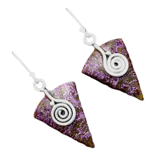 Natural Purpurite - South Africa Earrings E-1137 SDE86463