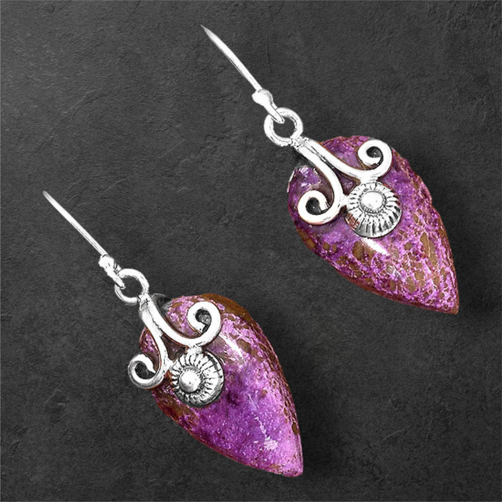 Natural Purpurite - South Africa Earrings E-1137 SDE86464