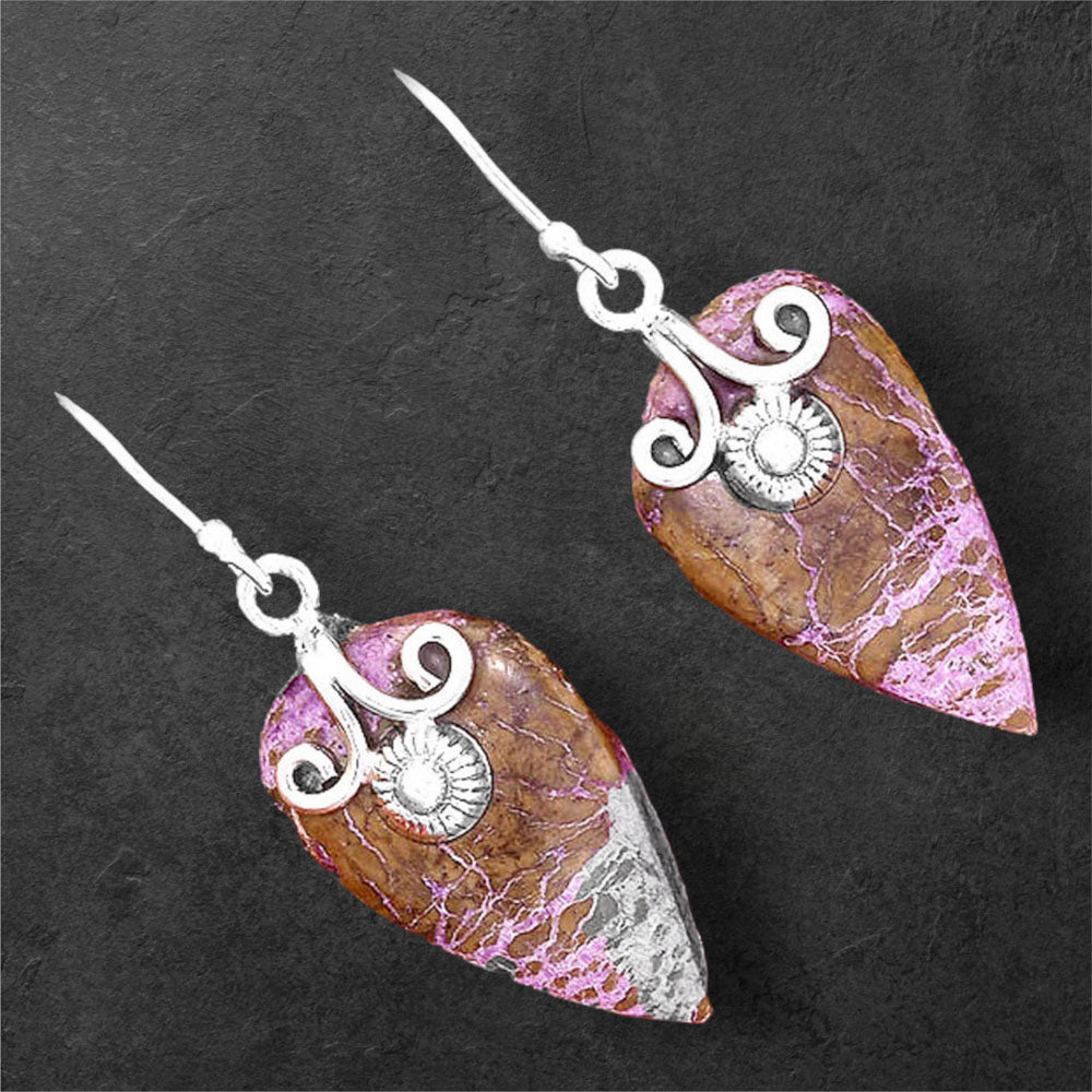 Natural Purpurite - South Africa Earrings E-1137 SDE86474