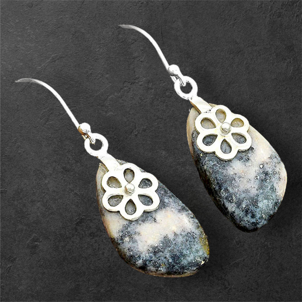 Natural Indian Blanket Jasper Earrings E-1137 SDE86502